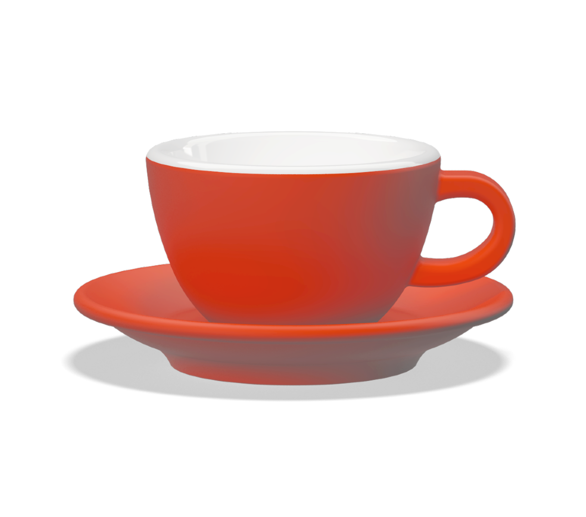 "TULIPANO" 210ml Cappuccino Cups - red matte